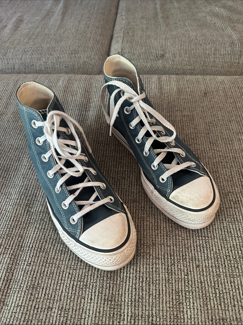 Converse plattform high top shoes